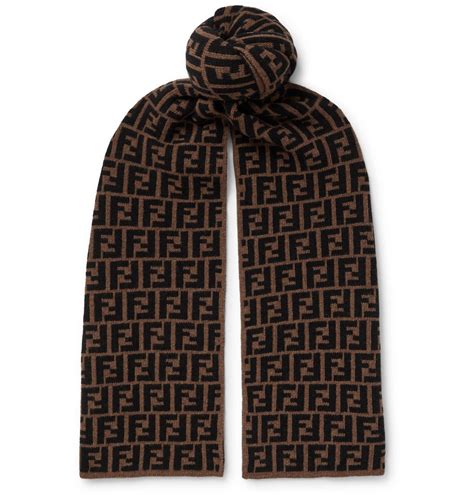 fendi logo scarf brown|fendi scarf women sale.